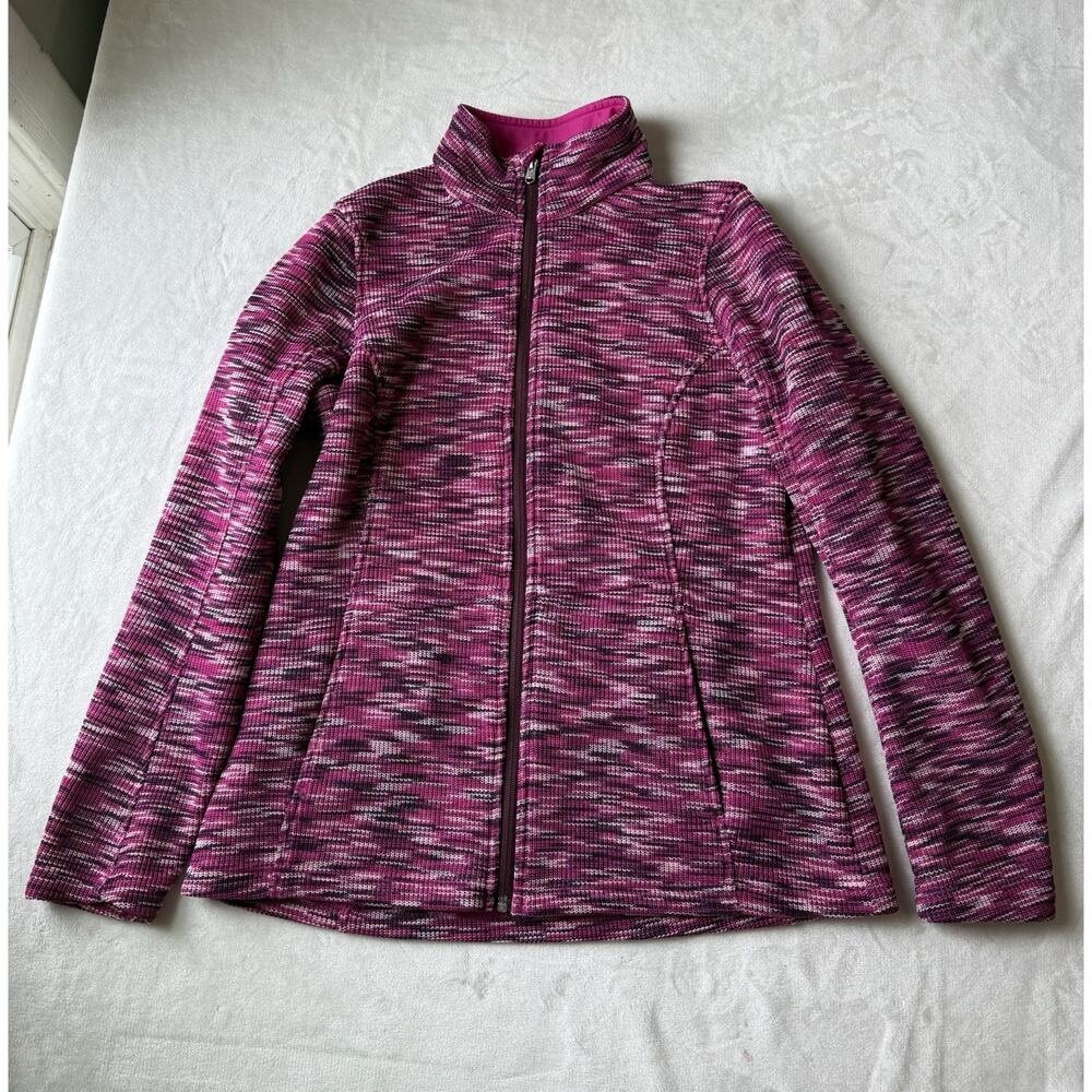 SPYDER Endure Space Dye Full Zip Size Large Lined Warm Sweater Jacket Athletic